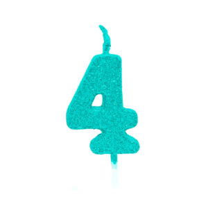 Vela Pick Premium Número 4 Tiffany Bello Festas 10x1