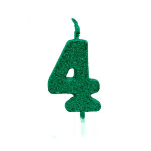 Vela Pick Premium Número 4 Verde Bello Festas 10x1