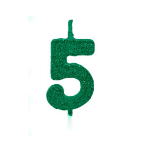 Vela Pick Premium Número 5 Verde Bello Festas 10x1