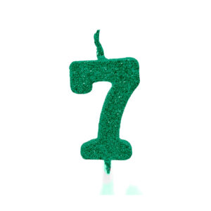 Vela Pick Premium Número 7 Verde Bello Festas 10x1