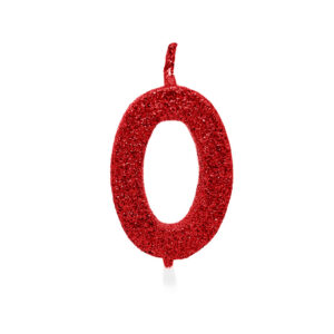 Vela Pick Premium Número 0 Vermelho Bello Festas 10x1