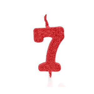 Vela Pick Premium Número 7 Vermelho Bello Festas 10x1