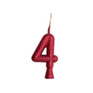 Vela Tubular 4 Pink Bello Festas 10x1