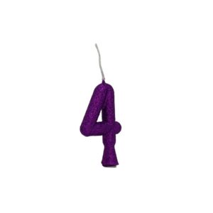 Vela Tubular 4 Roxo Bello Festas 10x1