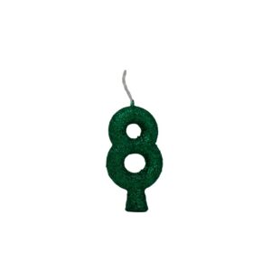 Vela Tubular 8 Verde Bello Festas 10x1