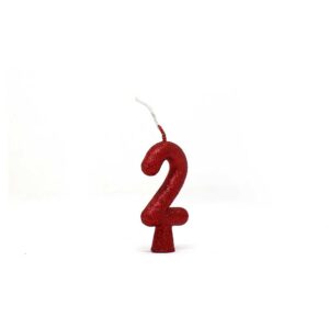 Vela Tubular 2 Vermelho Bello Festas 10x1