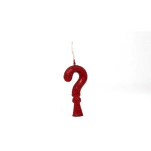 Vela Tubular Interrogação Vermelho Bello Festas 10x1