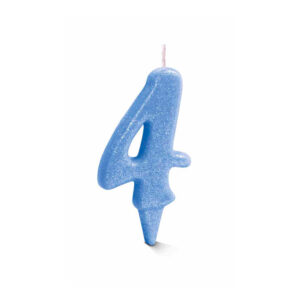 Vela Estilo 4 Azul Bello Festas 10x1