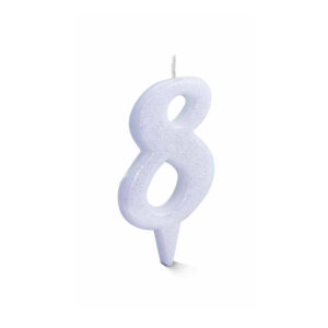 Vela Estilo 8 Branco Bello Festas 10x1
