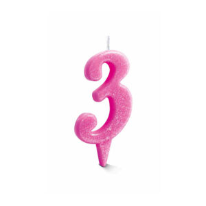 Vela Estilo 3 Rosa Bello Festas 10x1