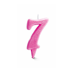 Vela Estilo 7 Rosa Bello Festas 10x1