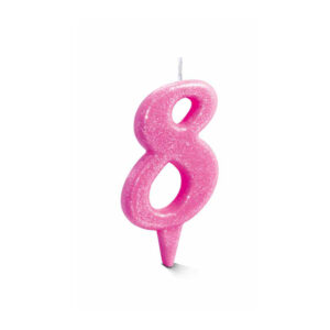 Vela Estilo 8 Rosa Bello Festas 10x1