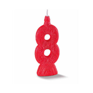 Vela Super 8 Vermelha Bello Festas 10x1