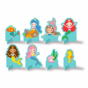 Decoração de Mesa Festa das Sereias Bello Festas 8×8