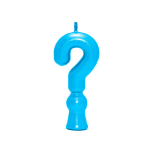 Vela Perolada Interrogação Azul Bello Festas 10×1