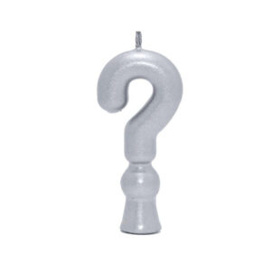 Vela Perolada Interrogação Prata Bello Festas 10×1