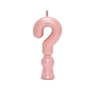 Vela Perolada Interrogação Rose Gold Bello Festas 10×1
