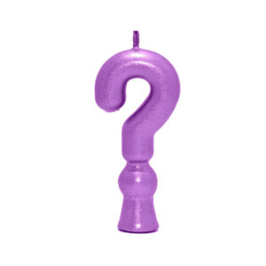 Vela Perolada Interrogação Roxo Bello Festas 10x1