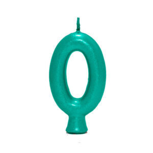 Vela Perolada Número 0 Verde Bello Festas 10×1