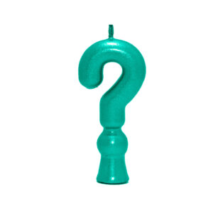 Vela Perolada Interrogação Verde Bello Festas 10x1
