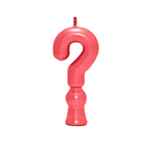 Vela Perolada Interrogação Vermelho Bello Festas 10×1