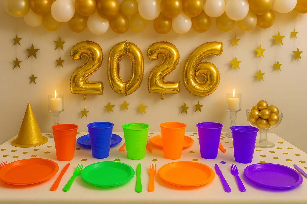 descartaveis para festa de ano novo
